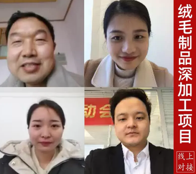 舉行絨毛制品深加工投資選址項目的線上對接會，高效推進項目選址落地